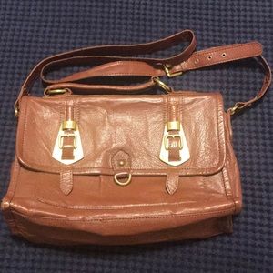 Asos leather messenger bag